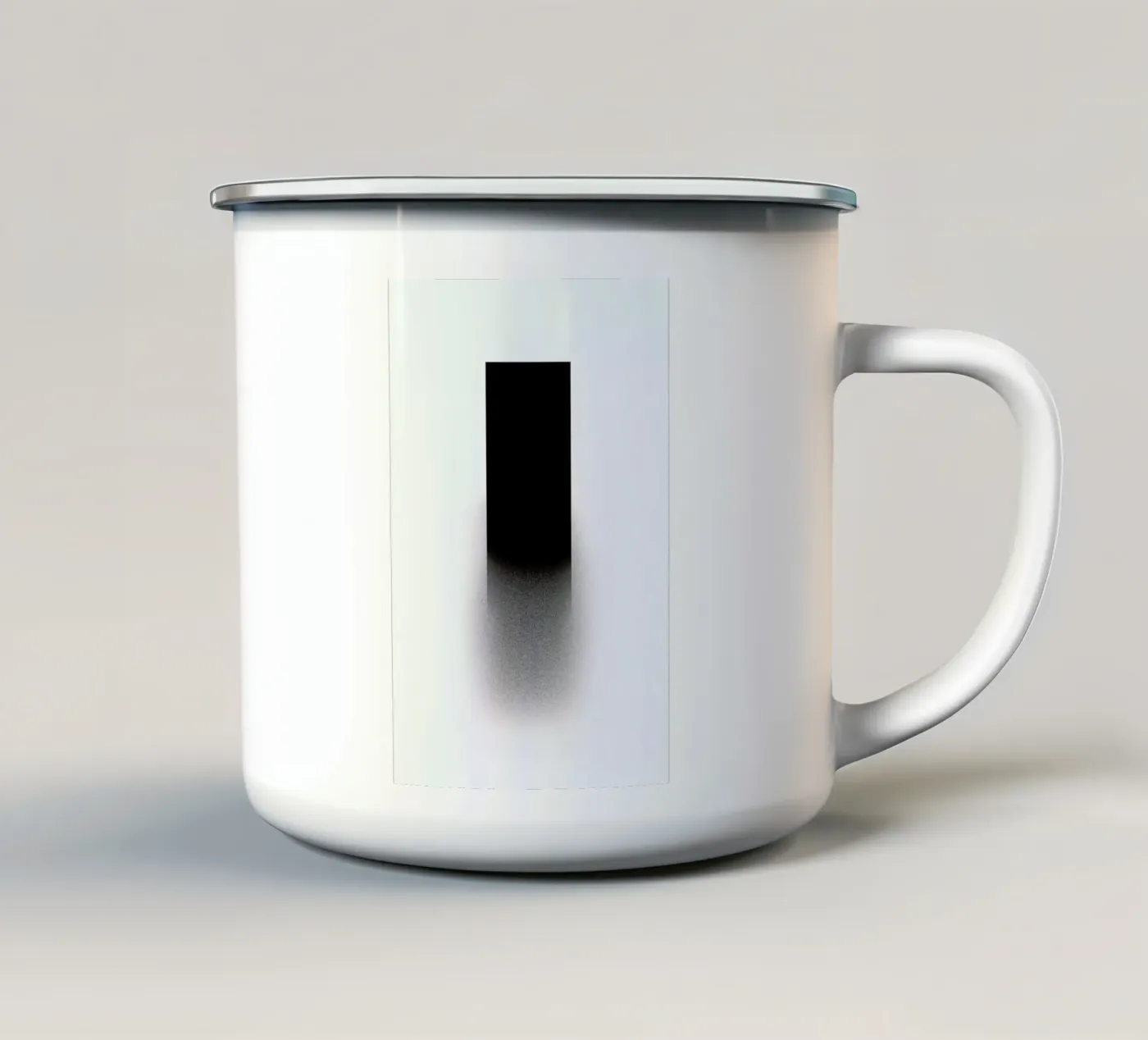 Fading rectangle enamel mug by LeDieg