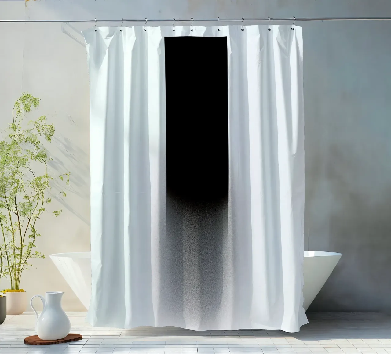 Fading rectangle Duschvorhang von LeDieg