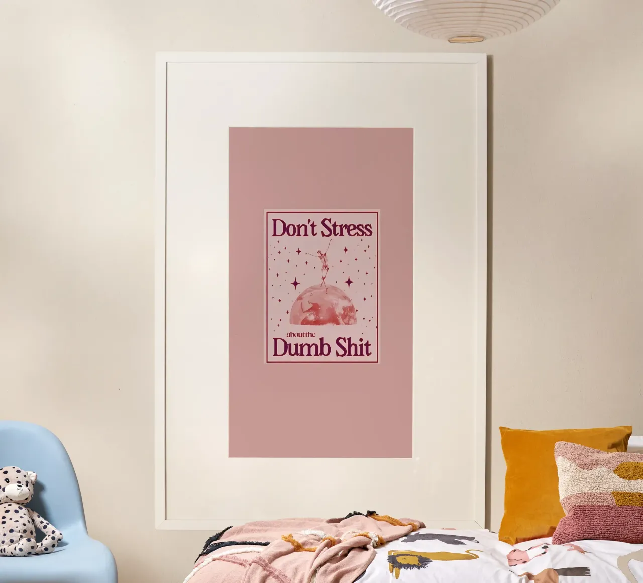 Non stressare le cose stupide poster con telaio in plastica da bonglantrungmuoi