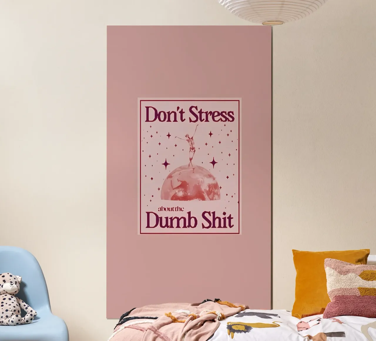 Non stressare le cose stupide poster con telaio in plastica da bonglantrungmuoi