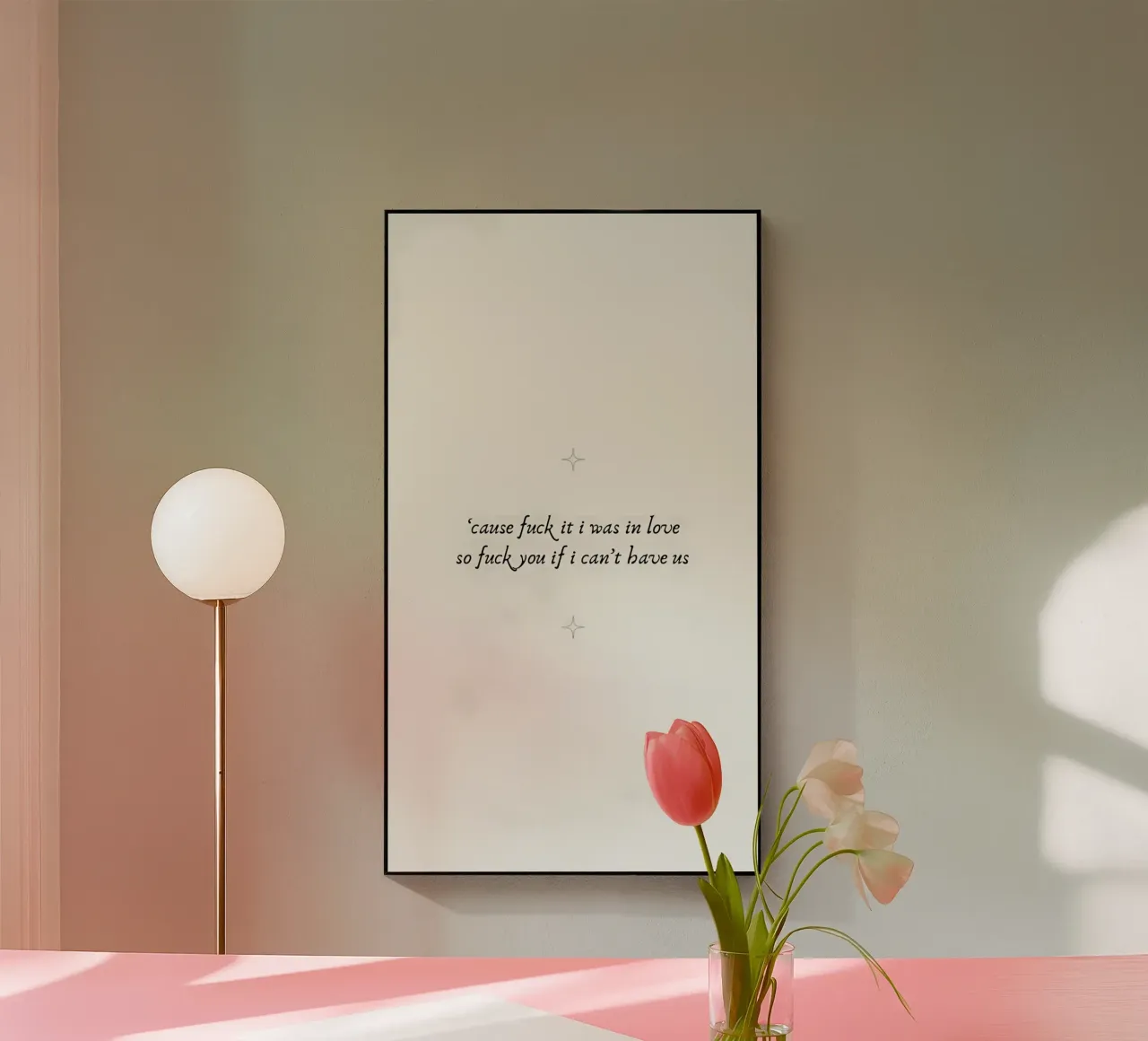 Down Bad plexiglass da bonglantrungmuoi