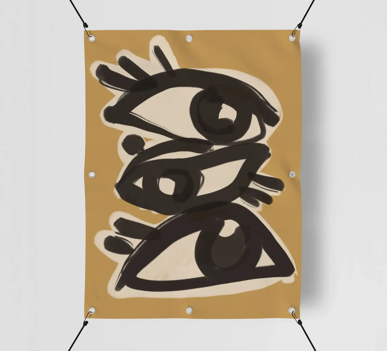 Line art astratta occhi 10 telo in pvc da ThingDesign