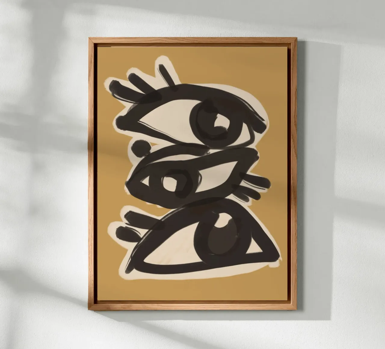 Dessin au trait abstrait yeux 10 alu dibond de ThingDesign