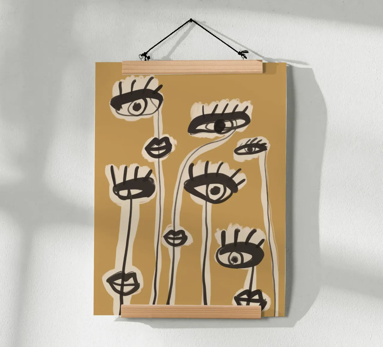 Abstract line art eyes 11 hahnemühle by ThingDesign