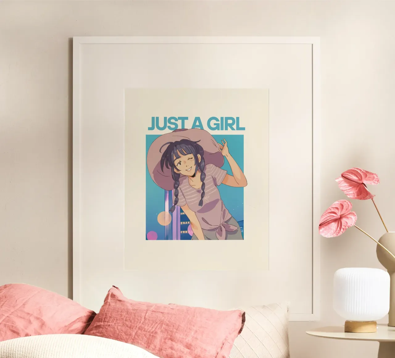 solo una ragazza poster con telaio in legno da mazzihanq