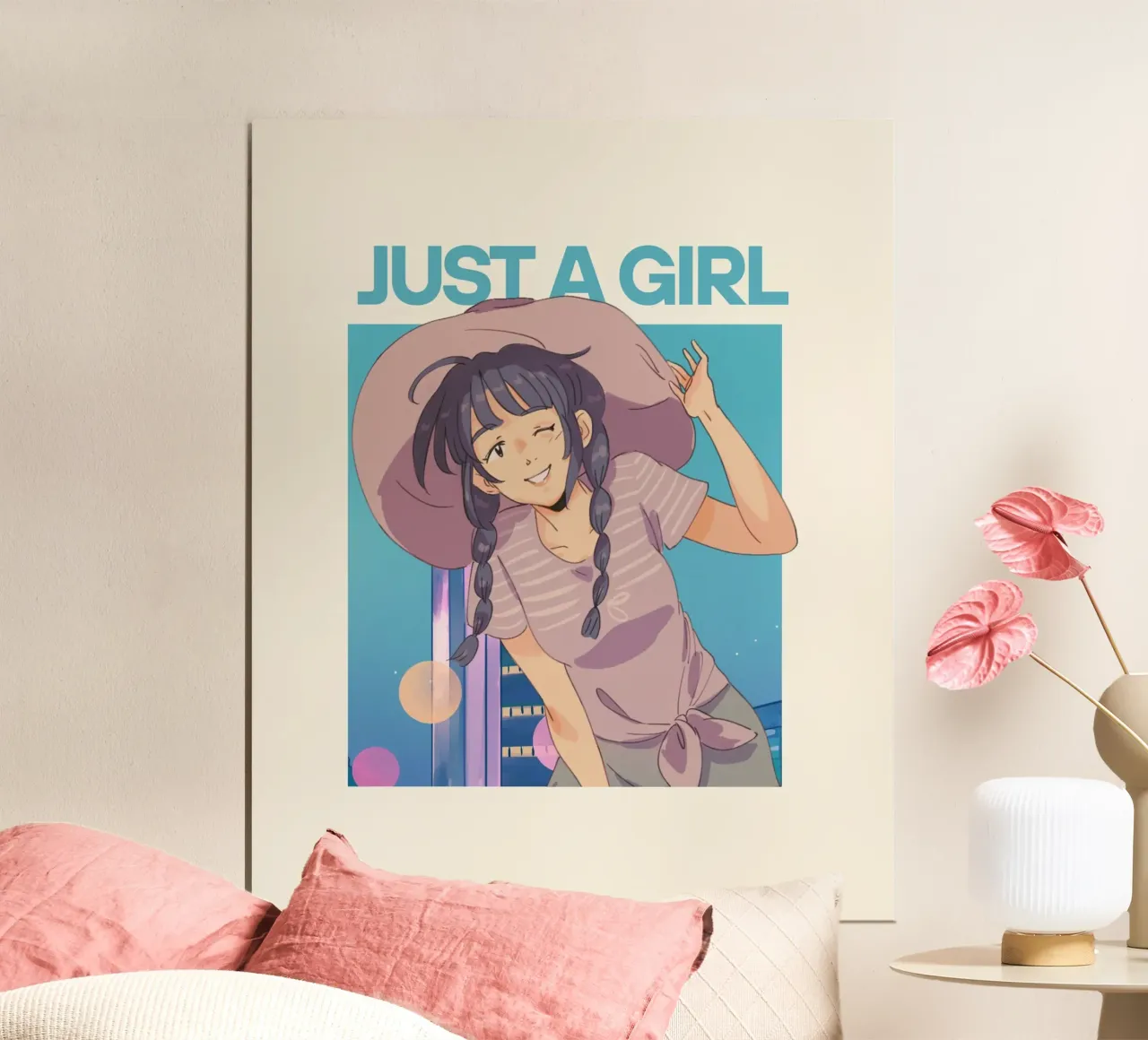solo una ragazza poster con telaio in legno da mazzihanq