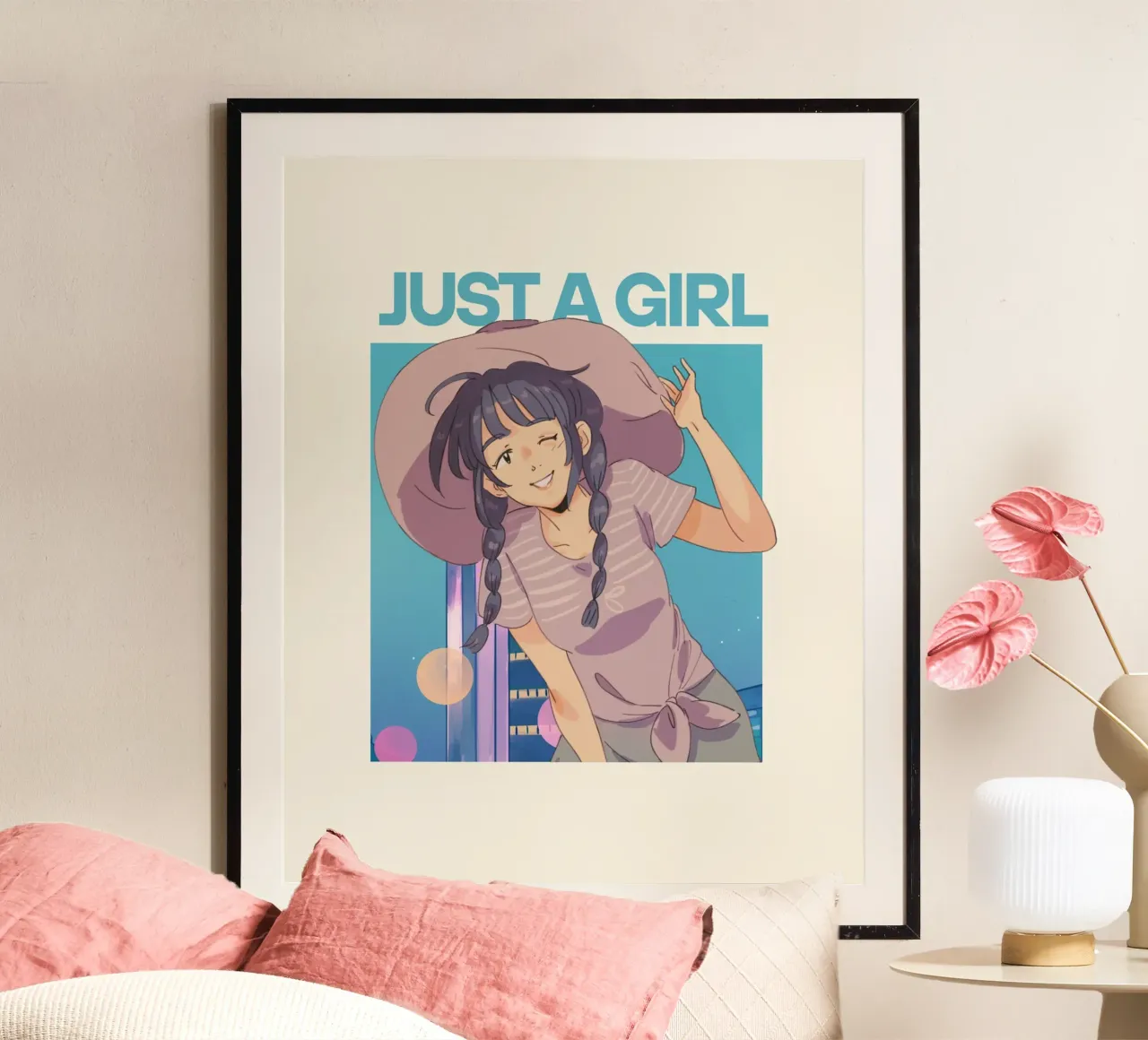 solo una ragazza poster con telaio in legno da mazzihanq