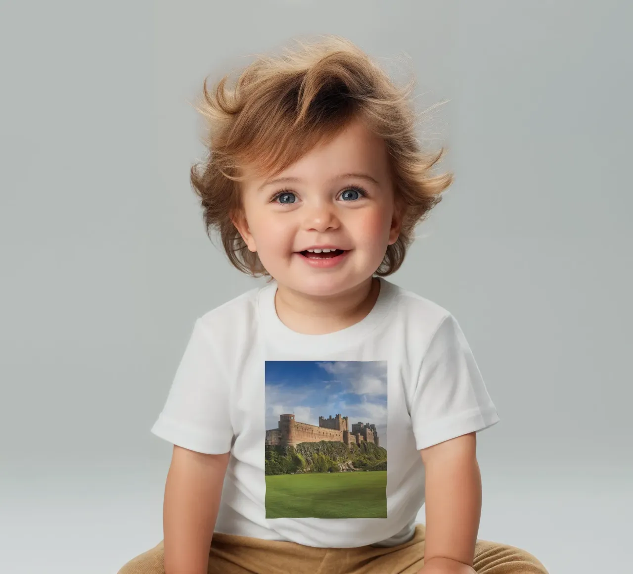 Bamburgh Castle maglietta neonato da Dave Hare Photography