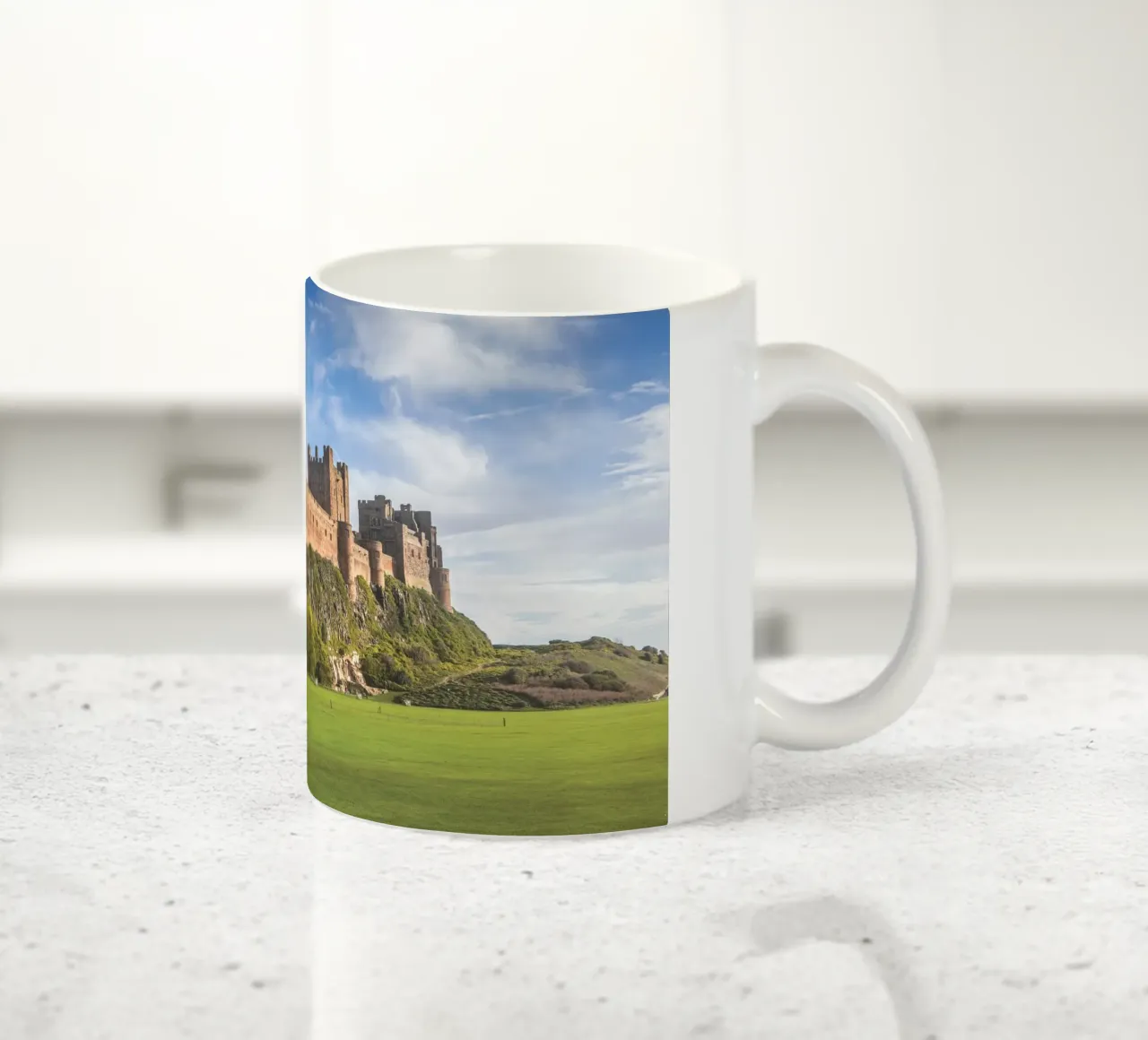 Bamburgh Castle tazza in ceramica da Dave Hare Photography