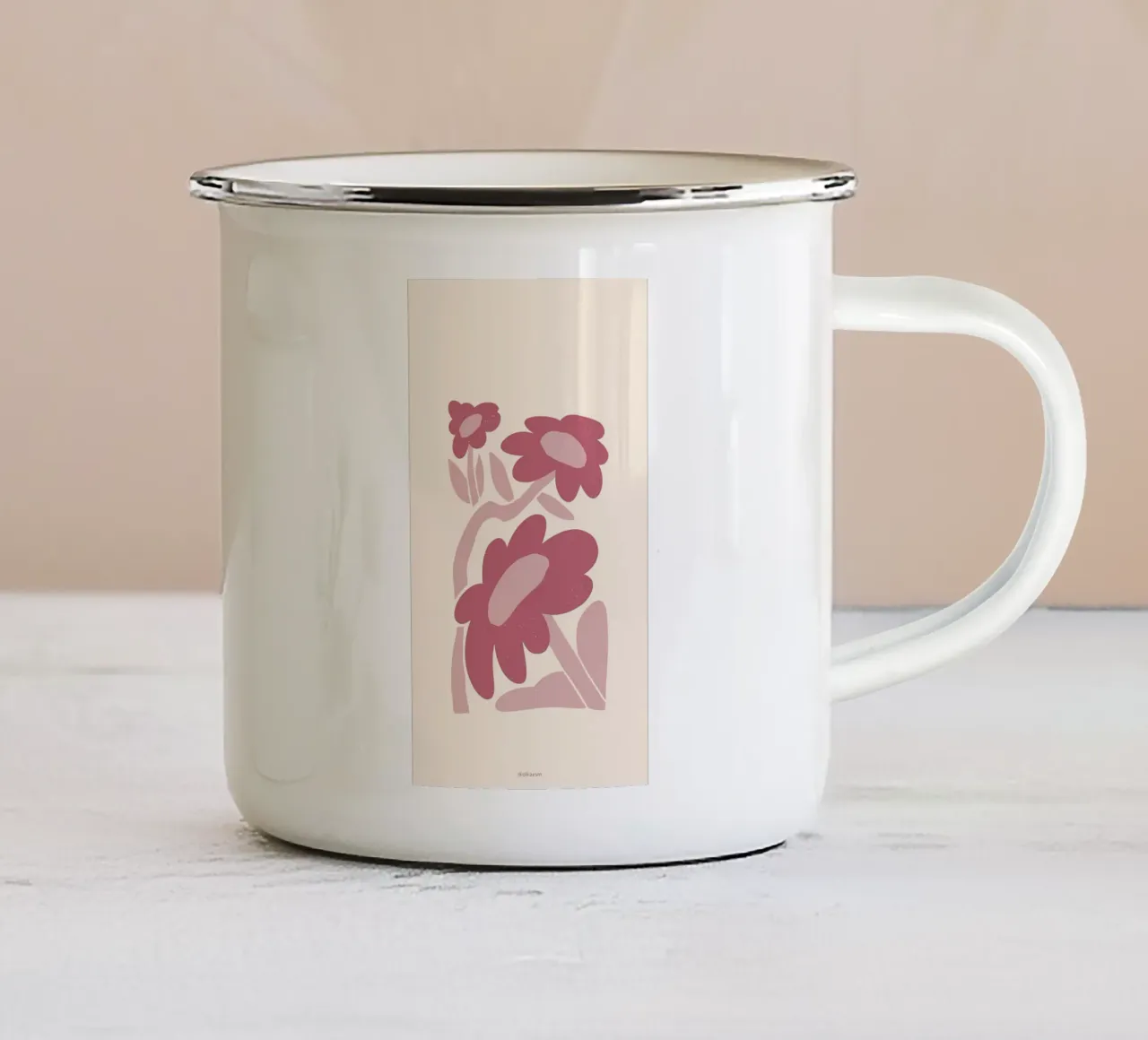 fiore tazza in smalto da bonglantrungmuoi