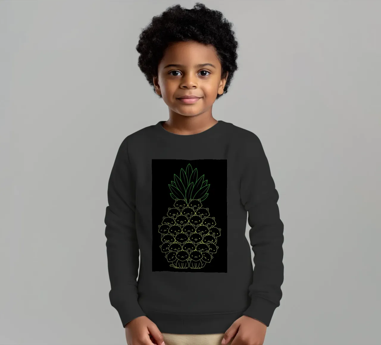 Pineaple Cat felpa bambino da Tobe Fonseca