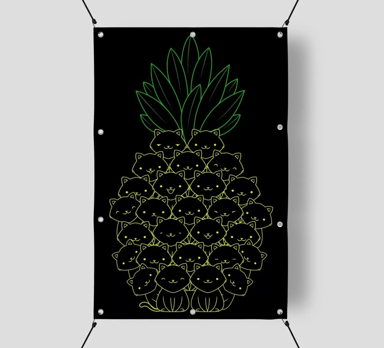 Pineaple Cat telo in pvc da Tobe Fonseca