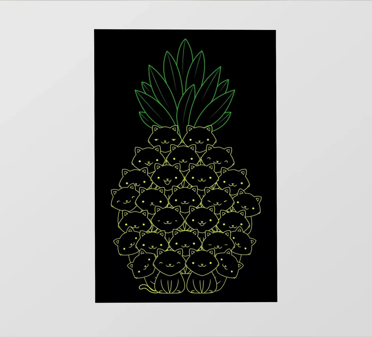 Pineaple Cat telo in pvc da Tobe Fonseca