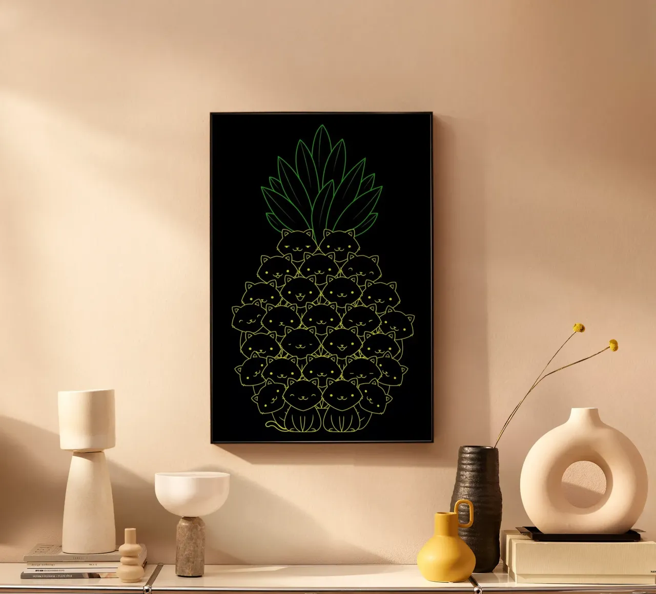 Pineaple Cat forex plate by Tobe Fonseca