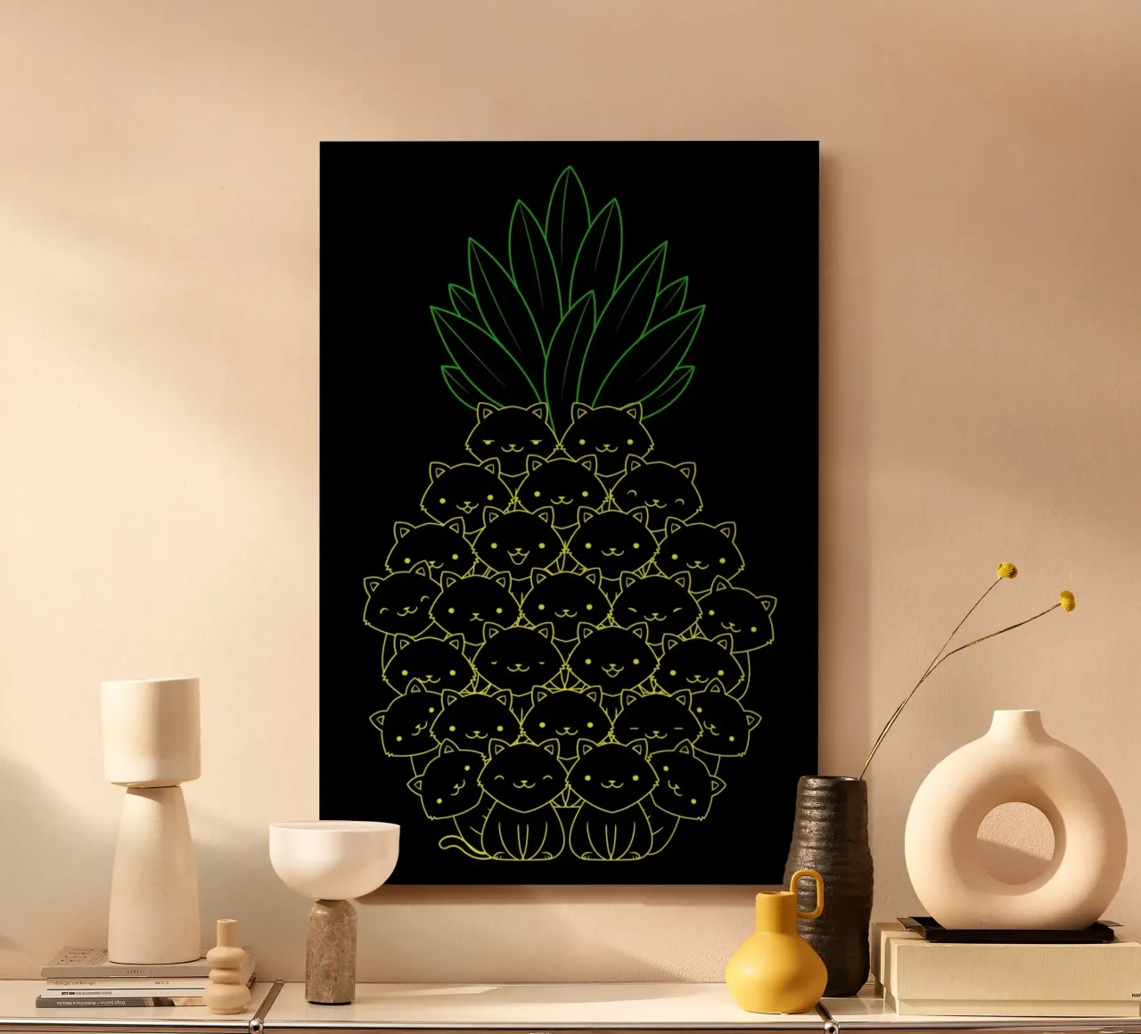 Pineaple Cat forex plate by Tobe Fonseca