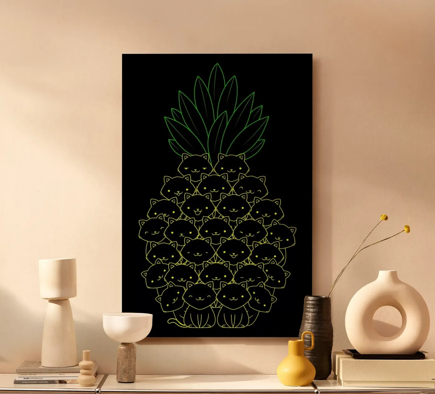 Pineaple Cat pannello forex da Tobe Fonseca