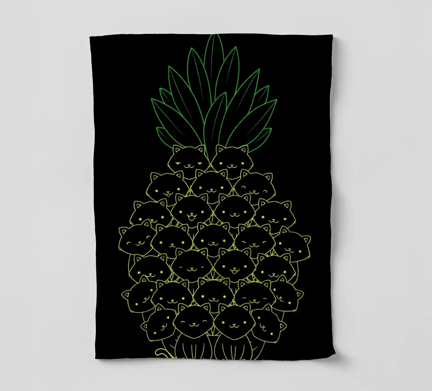 Pineaple Cat torchon de Tobe Fonseca