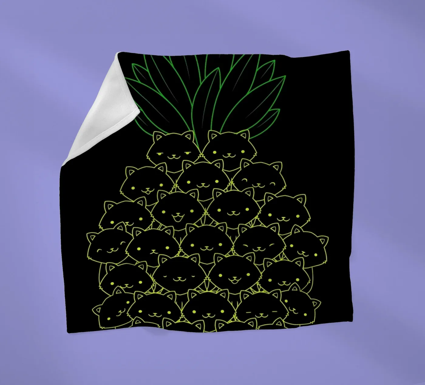 Pineaple Cat coperta in pile da Tobe Fonseca