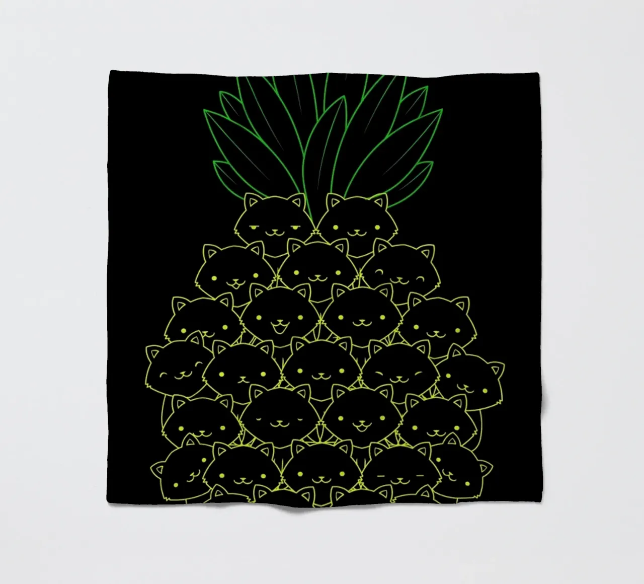 Pineaple Cat Fleecedecke von Tobe Fonseca