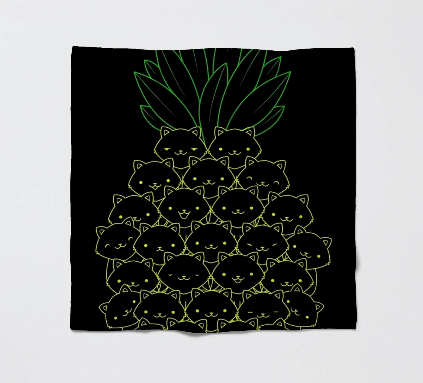 Pineaple Cat coperta in pile da Tobe Fonseca