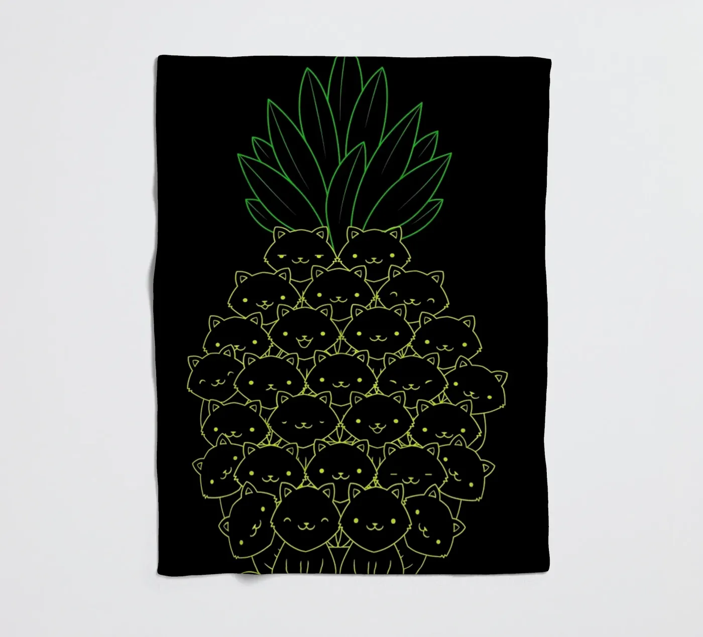 Pineaple Cat coperta in pile da Tobe Fonseca