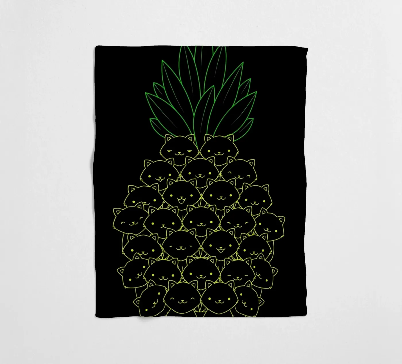 Pineaple Cat coperta in pile da Tobe Fonseca