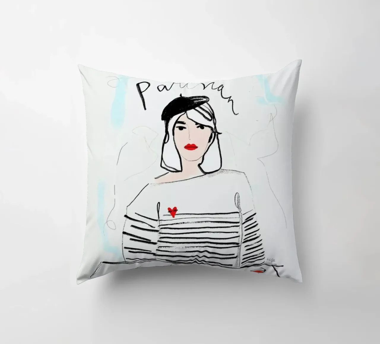 Miss Parisian cuscino da Linda Gobeta
