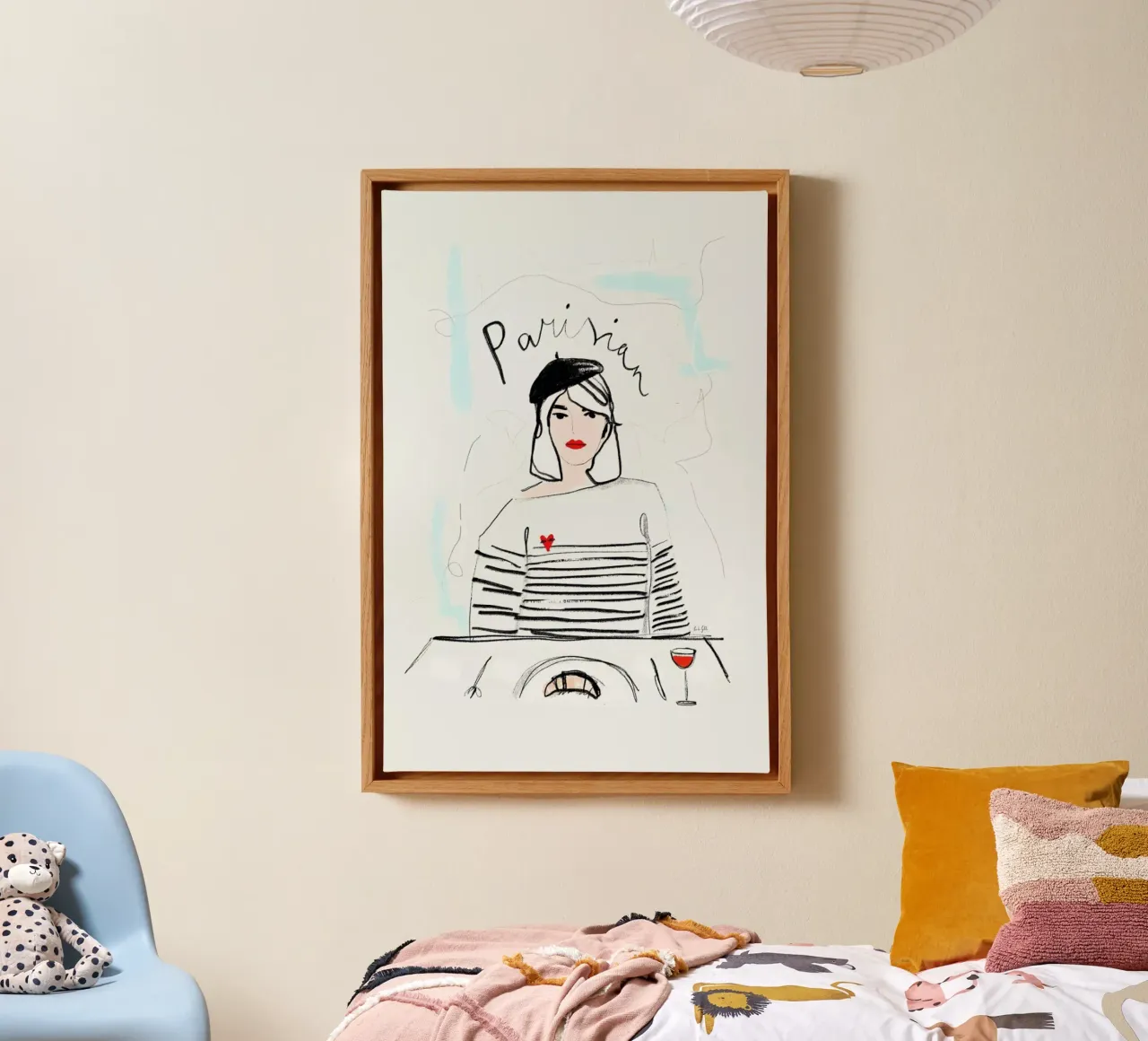 Miss Parisian canvas met Baklijst van Linda Gobeta