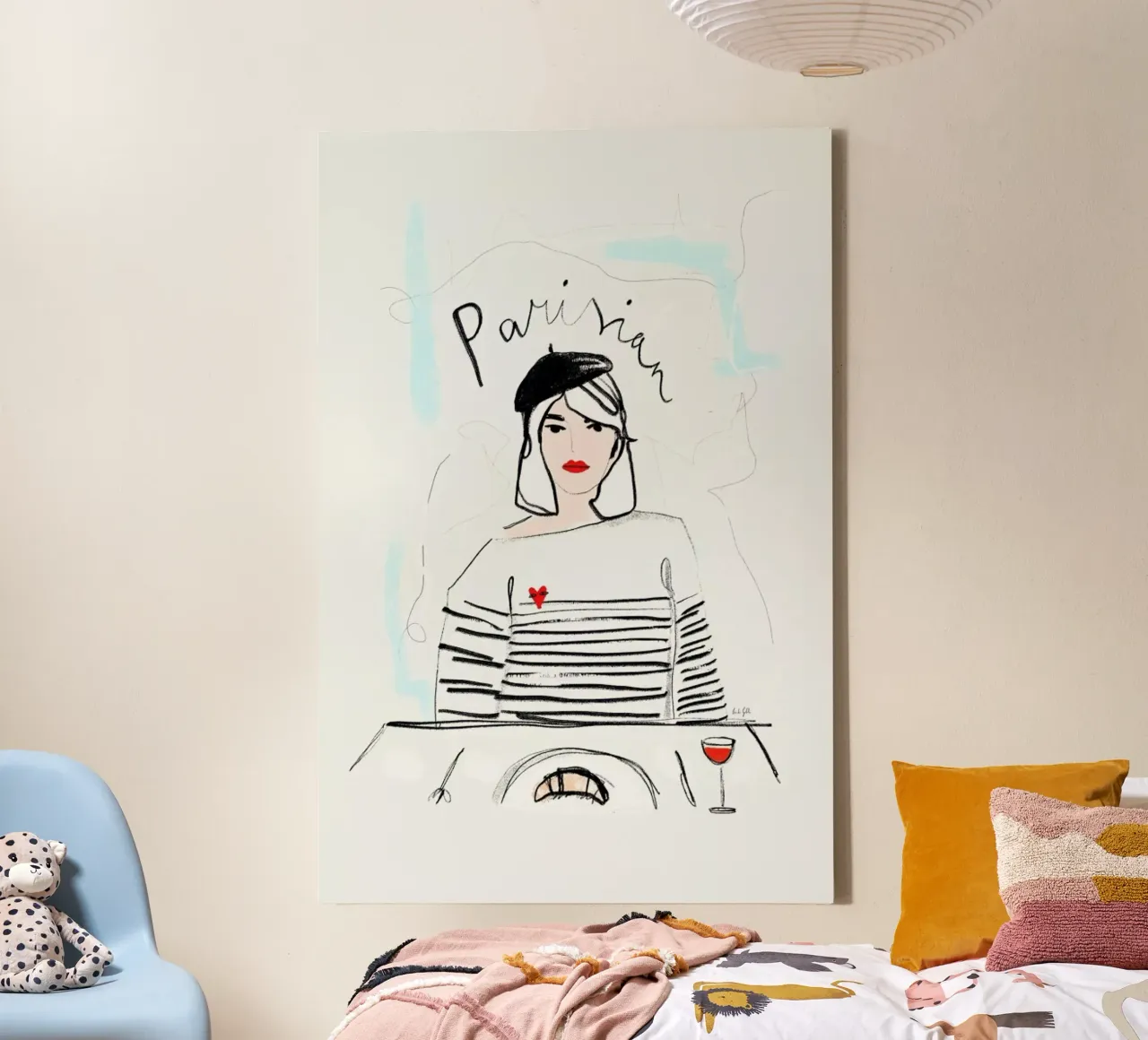 Miss Parisian canvas met Baklijst van Linda Gobeta