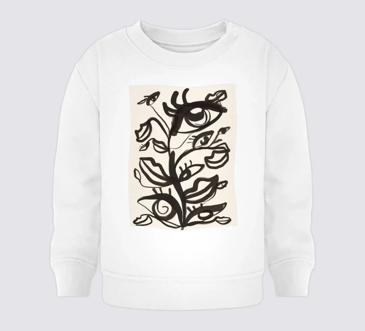 Occhi astratti di line art felpa neonato da ThingDesign
