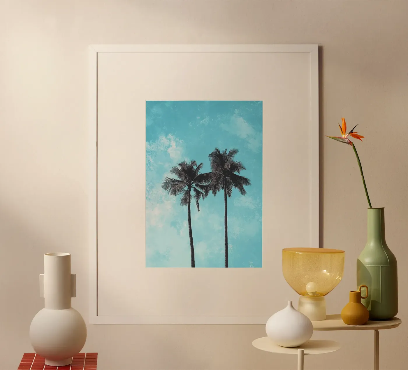 Palmen poster van Nikis Art Studio