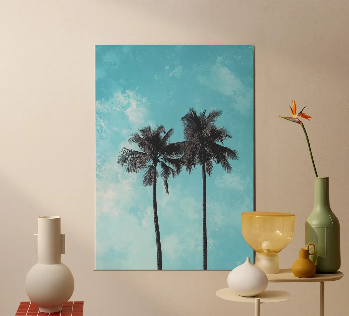 Palmen poster van Nikis Art Studio