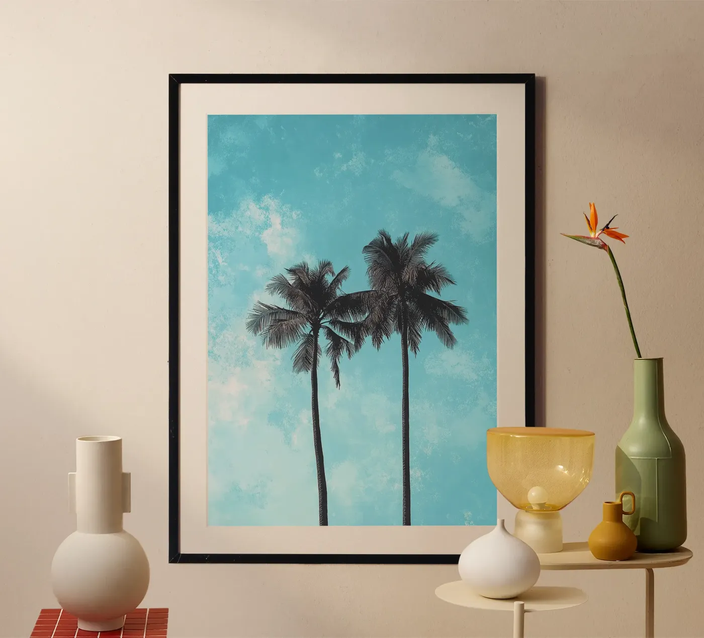 Palmen poster van Nikis Art Studio