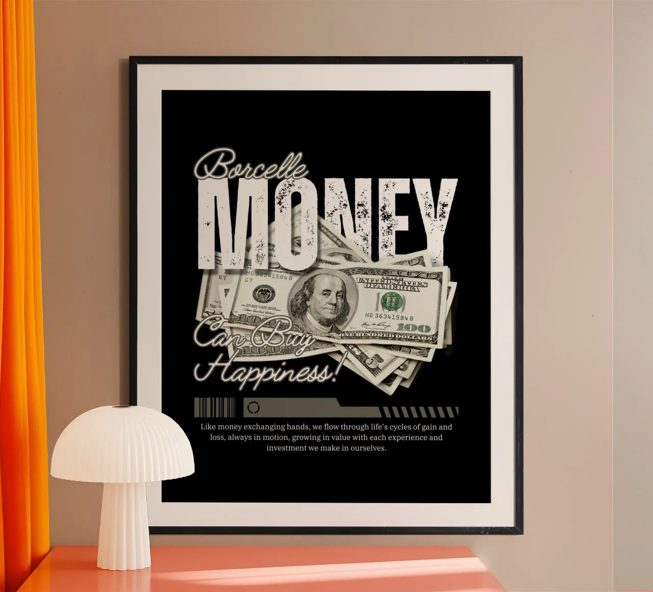 Il denaro poster con telaio in plastica da mazzihanq
