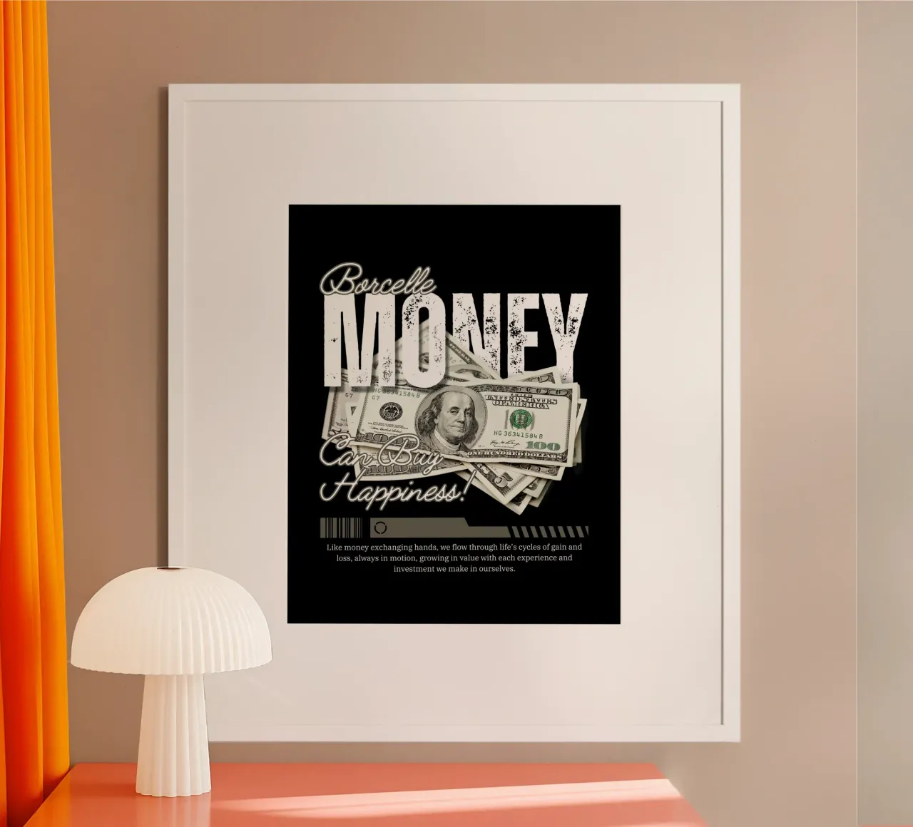 Il denaro poster con telaio in plastica da mazzihanq