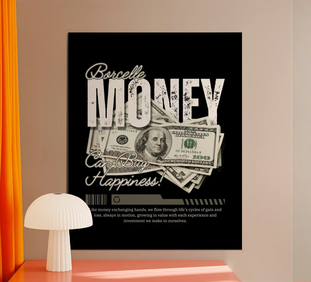 Il denaro poster con telaio in plastica da mazzihanq
