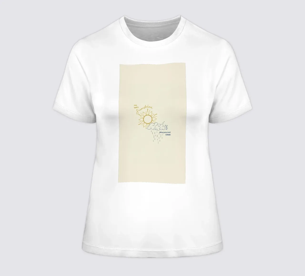 Lui era il sole, io la pioggia di mezzanotte t-shirt da donna da bonglantrungmuoi