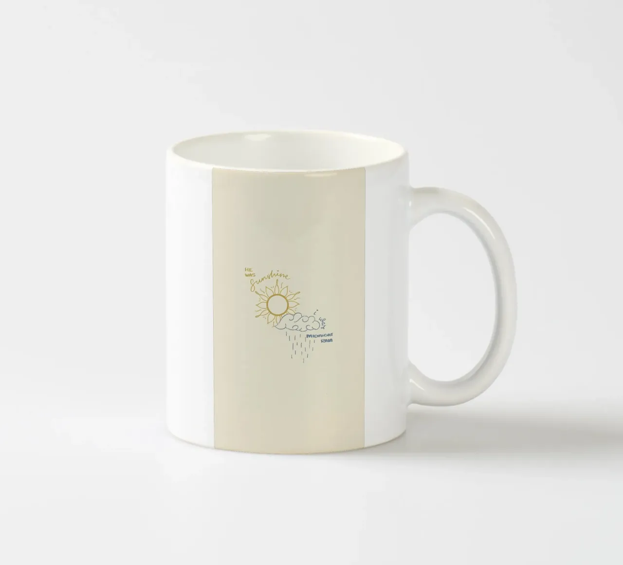 Lui era il sole, io la pioggia di mezzanotte tazza in ceramica da bonglantrungmuoi