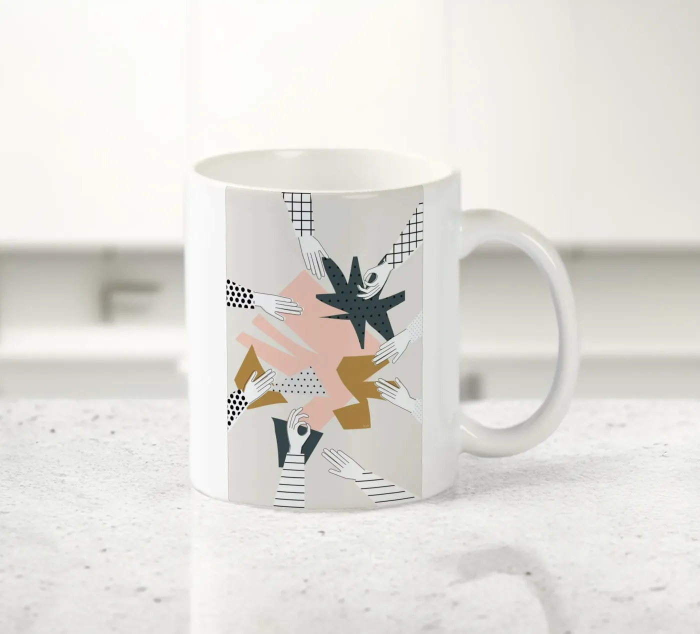 Party ceramic mug by Linda Gobeta