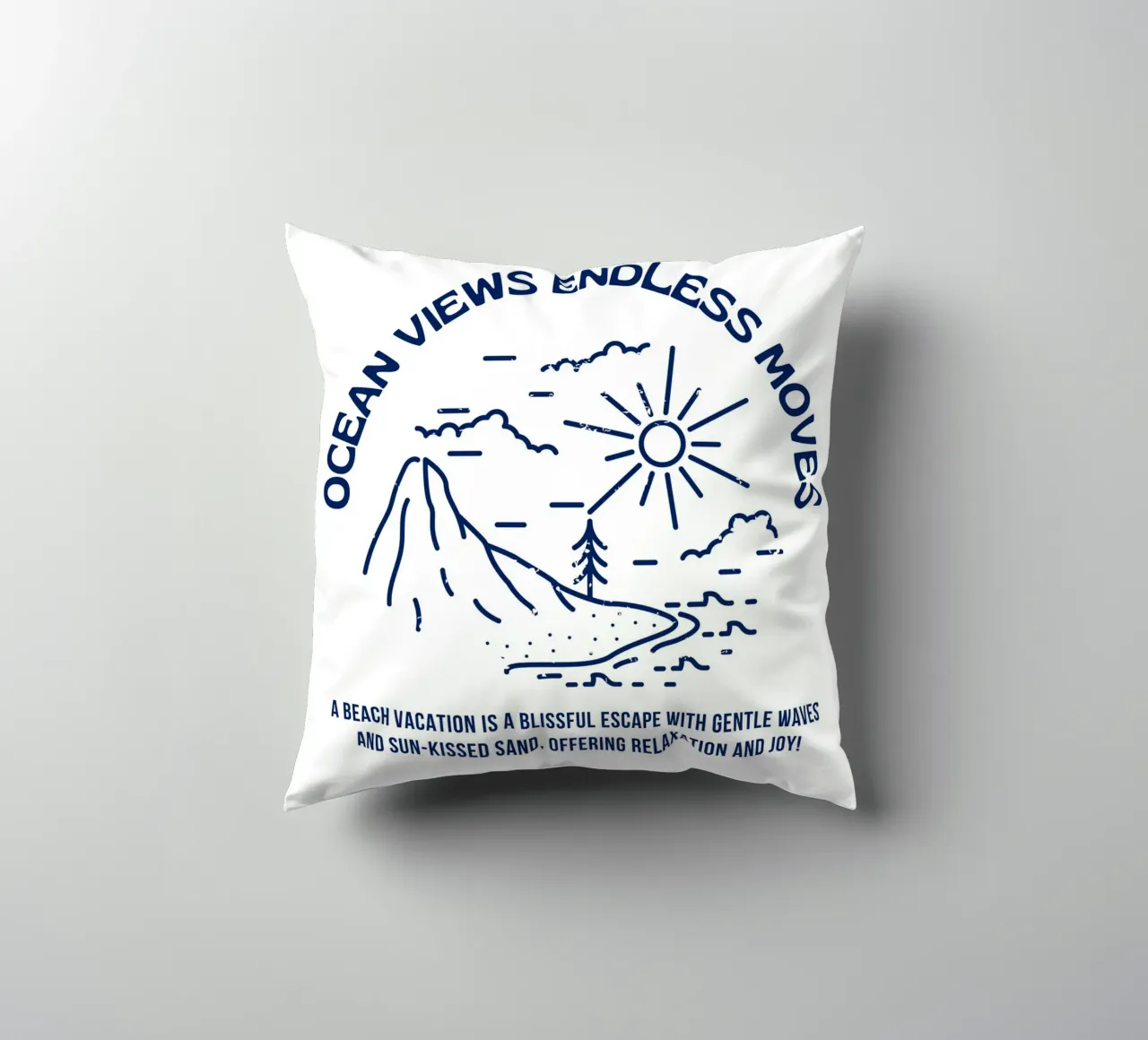 ocean view endless move decorative cushion by mazzihanq