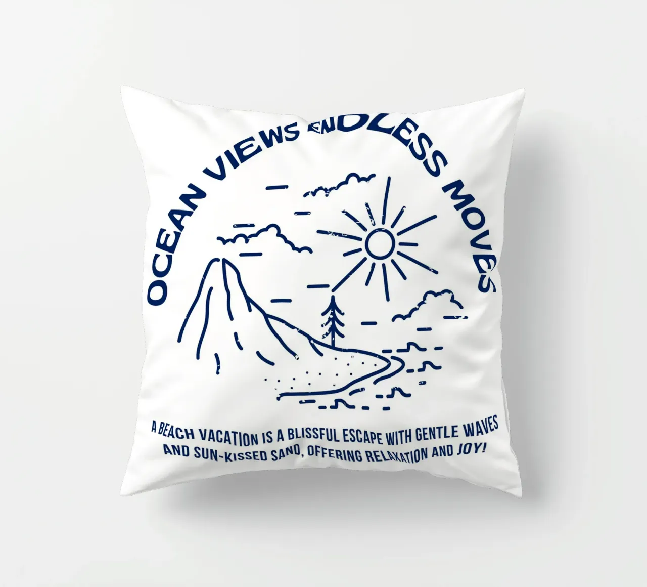 ocean view endless move decorative cushion by mazzihanq