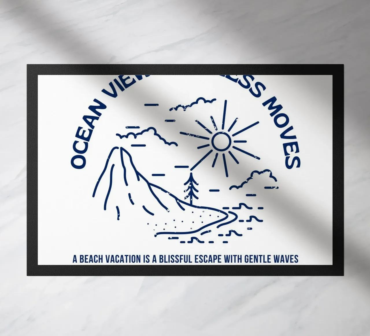 ocean view endless move doormat by mazzihanq