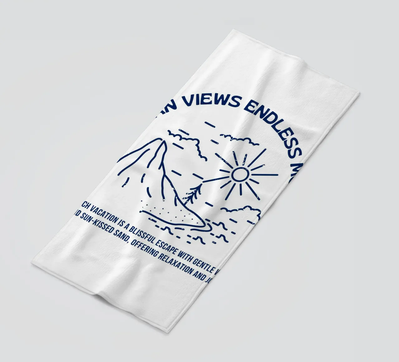 ocean view endless move beach towel by mazzihanq