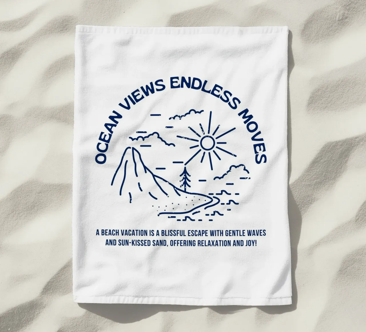 ocean view endless move beach towel by mazzihanq