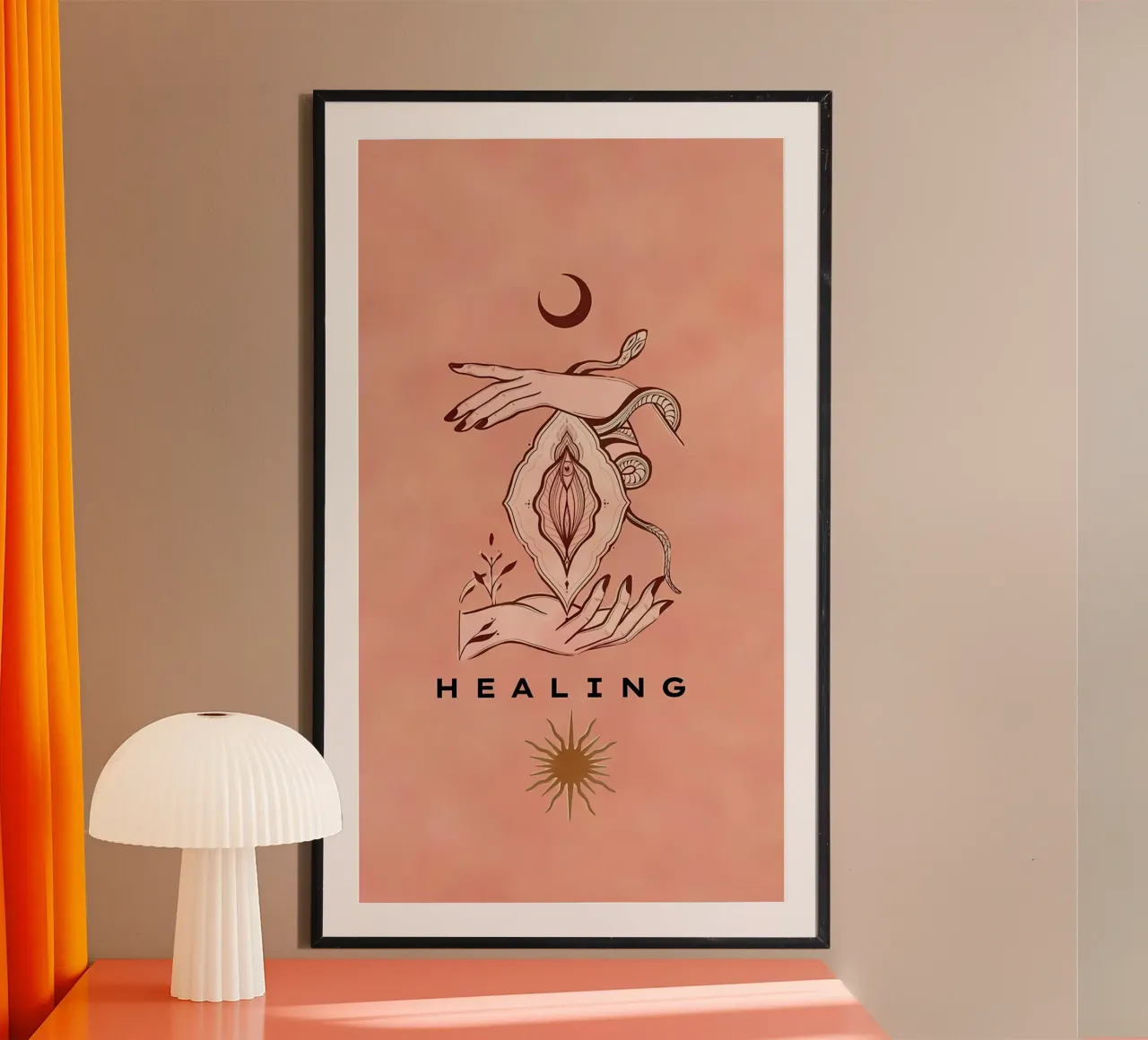 guarigione poster con telaio in plastica da bonglantrungmuoi