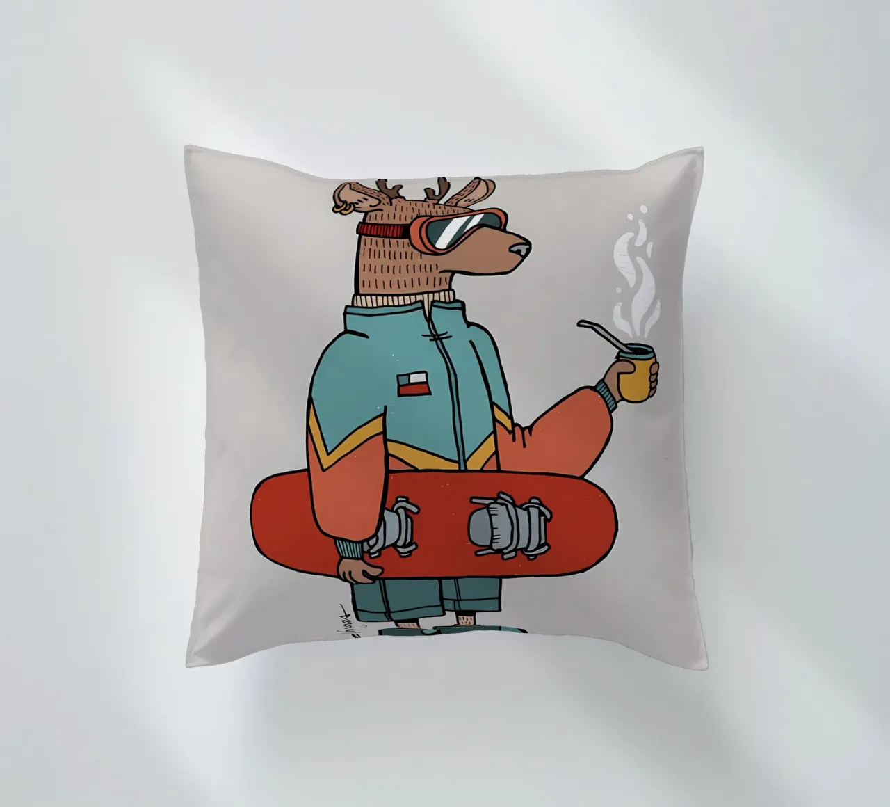 Huemul con un compagno e uno snowboard cuscino da bonglantrungmuoi