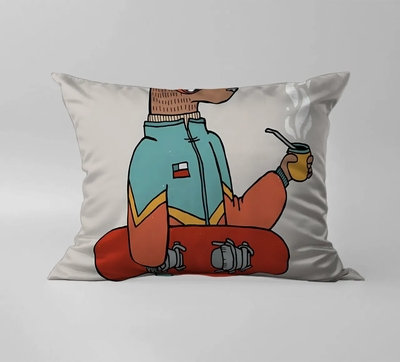 Huemul con un compagno e uno snowboard cuscino da bonglantrungmuoi