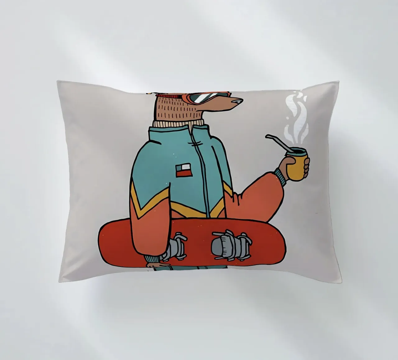 Huemul con un compagno e uno snowboard cuscino da bonglantrungmuoi