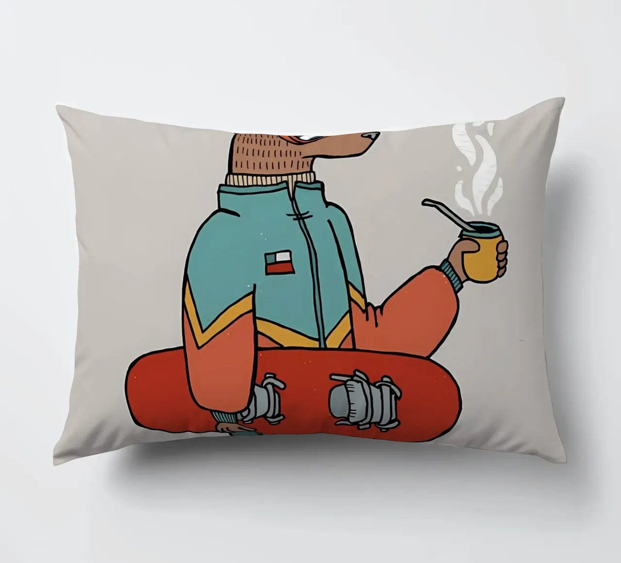 Huemul con un compagno e uno snowboard cuscino da bonglantrungmuoi