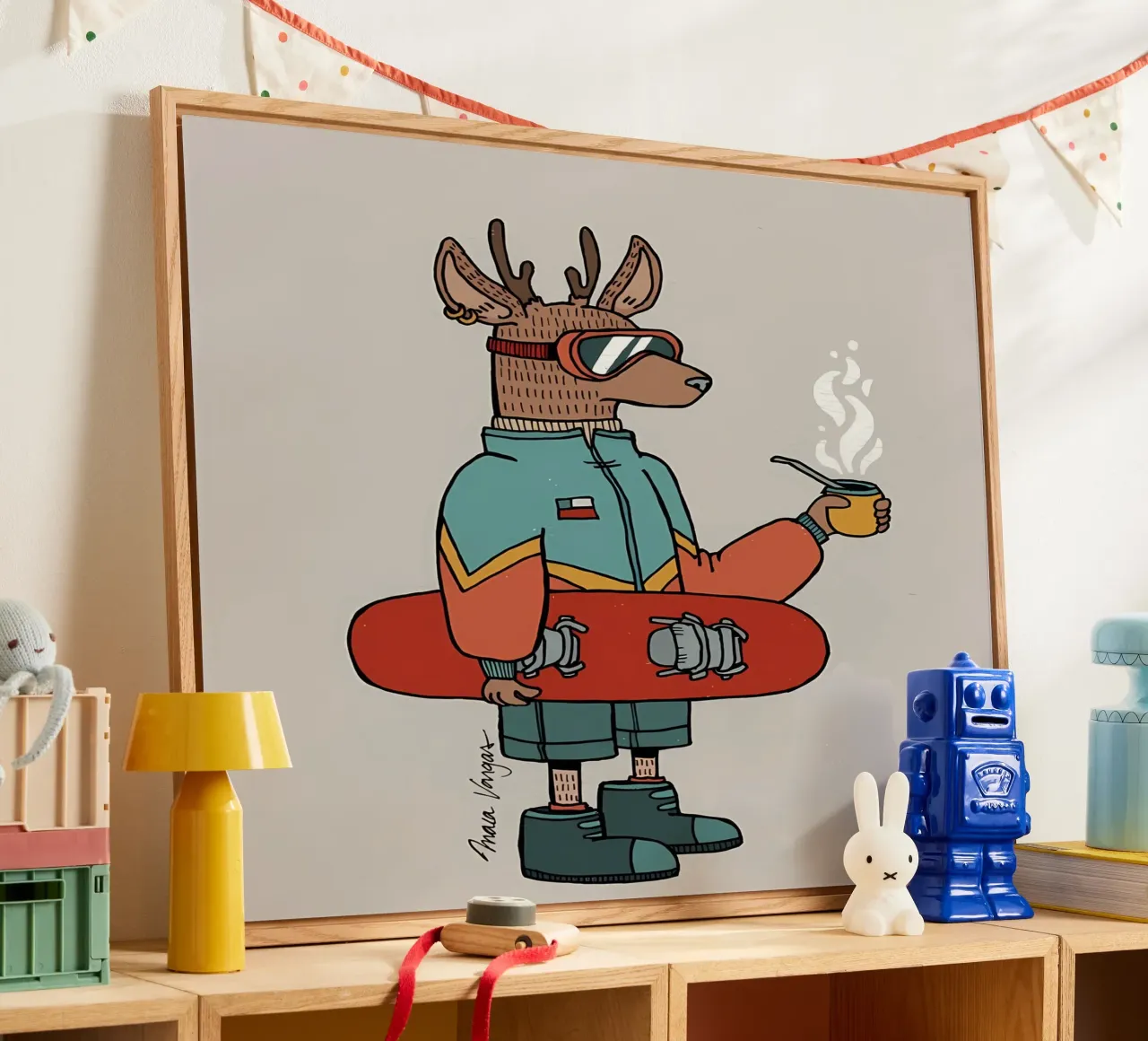 Huemul con un compagno e uno snowboard plexiglass da bonglantrungmuoi